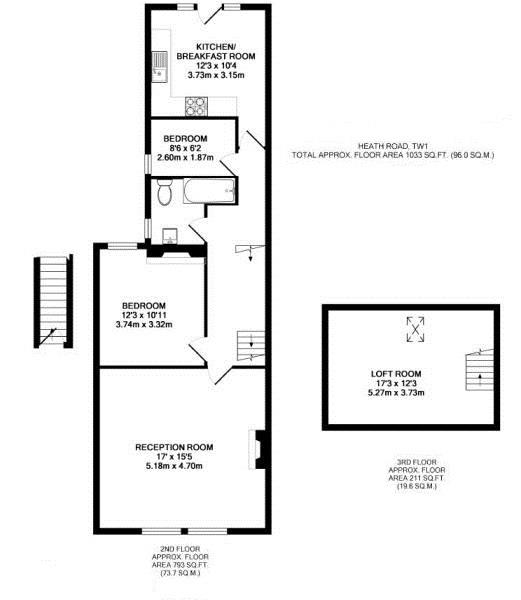 Floorplans For Heath Road, Twickenham