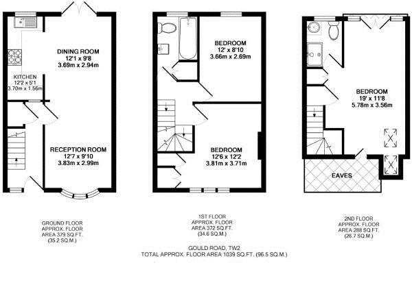 Floorplans For Gould Road, Twickenham