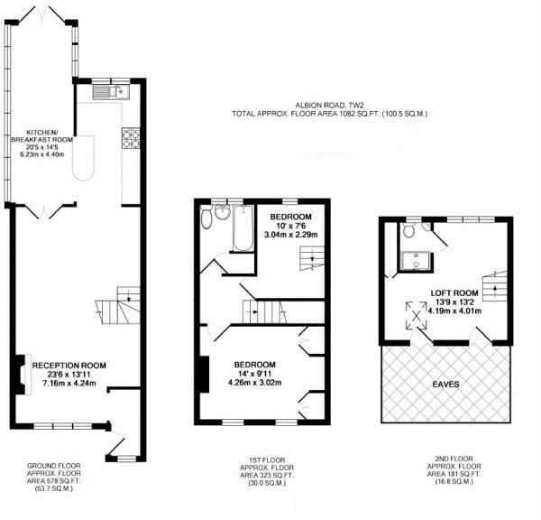 Floorplans For Albion Road, Twickenham