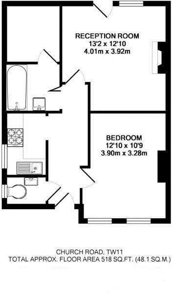 Floorplans For Church Road, Teddington