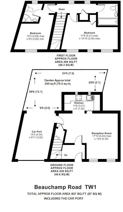 Floorplans For Beauchamp Road, Twickenham, TW1