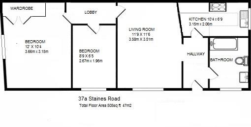 Floorplans For Staines Road, Twickenham