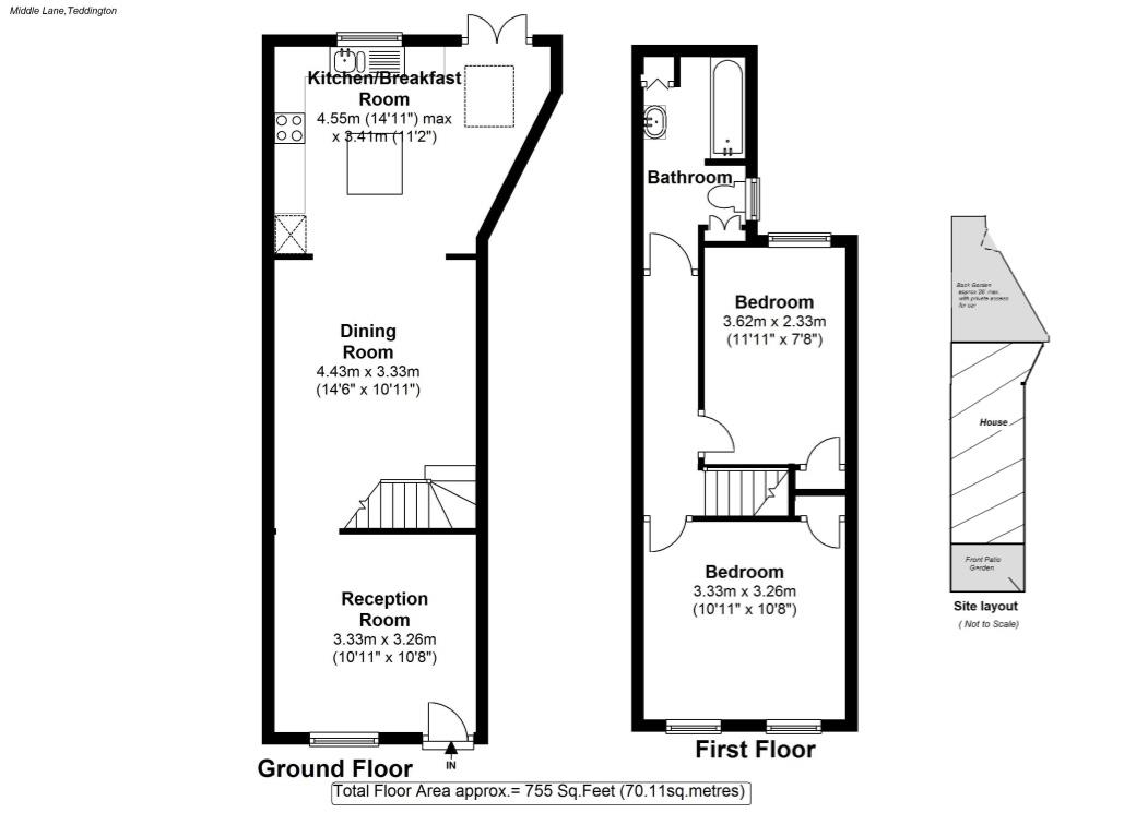 Floorplans For Middle Lane, Teddington