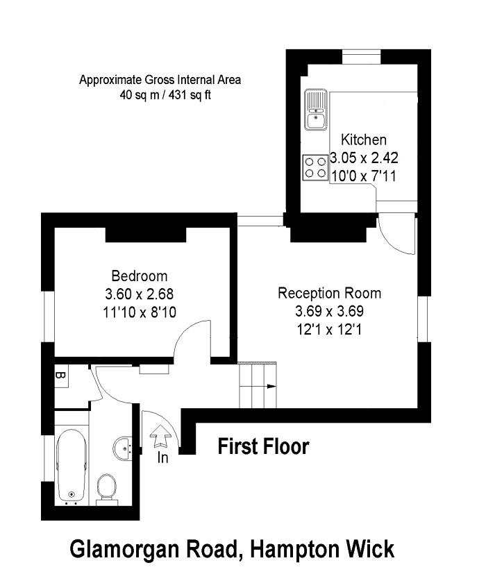 Floorplans For Glamorgan Road, Hampton Wick