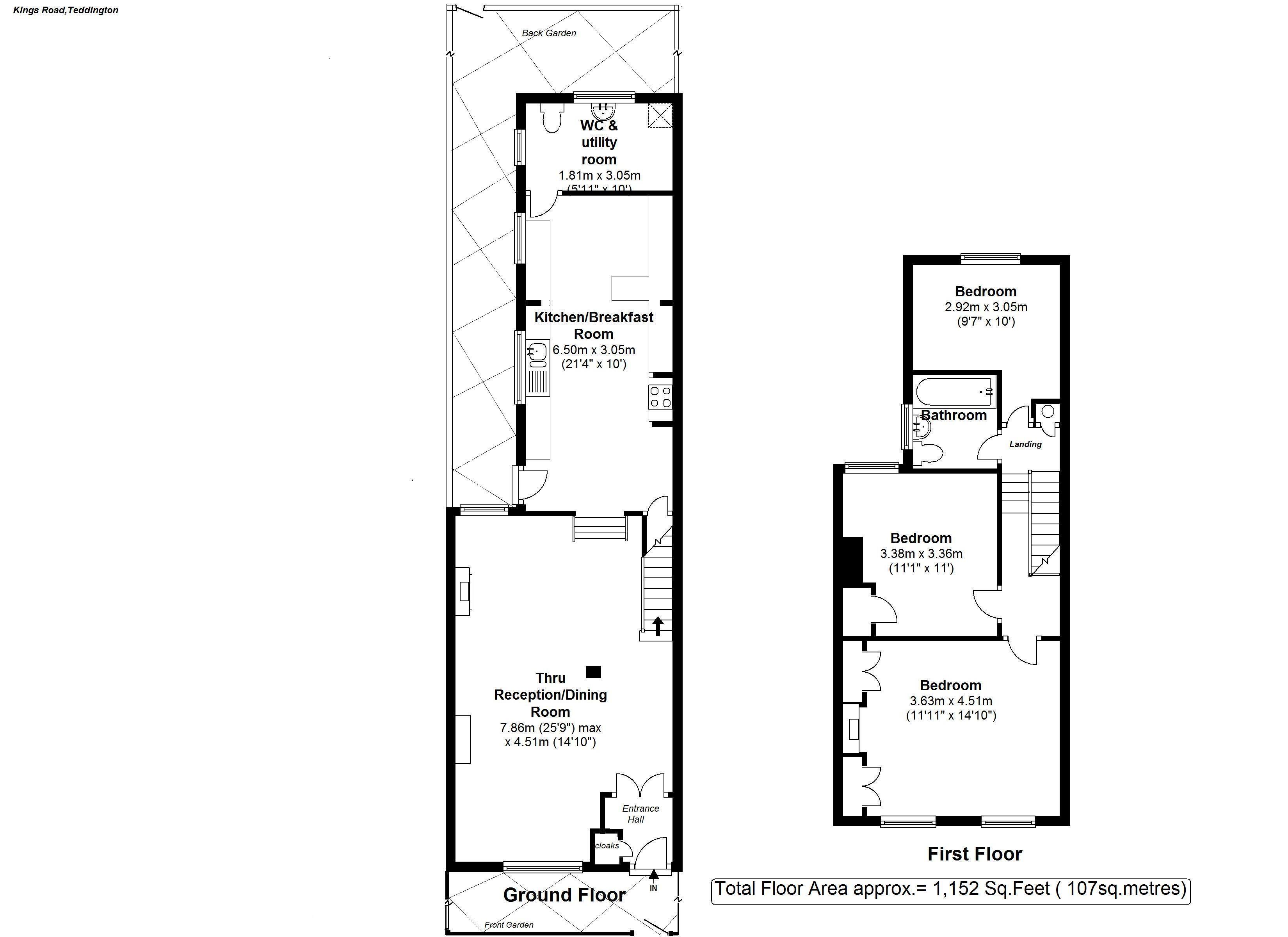 Floorplans For Kings Road, Teddington