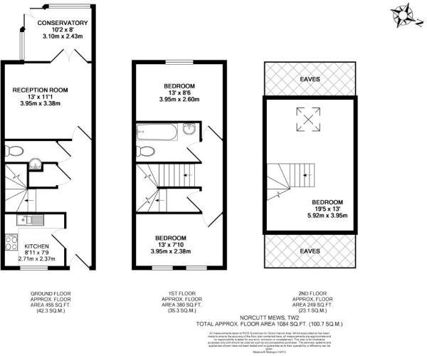 Floorplans For Norcutt Road, Twickenham Green