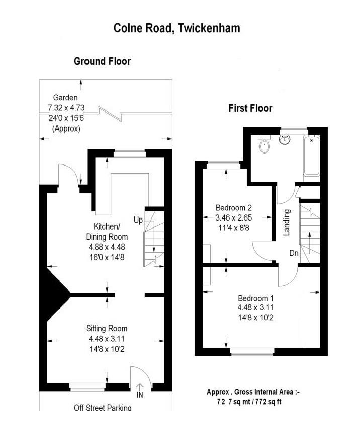 Floorplans For Colne Road, Twickenham Green