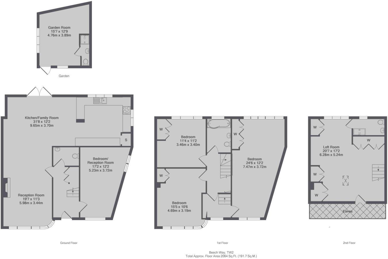 Floorplans For Beech Way, Twickenham