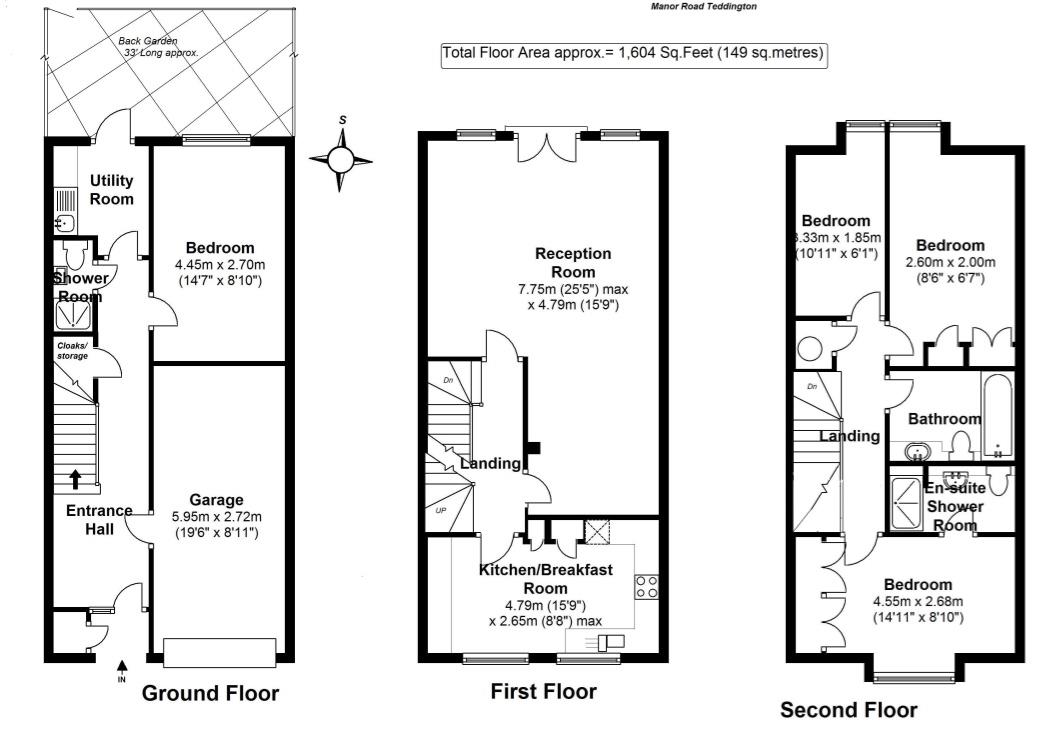Floorplans For Manor Road, Teddington