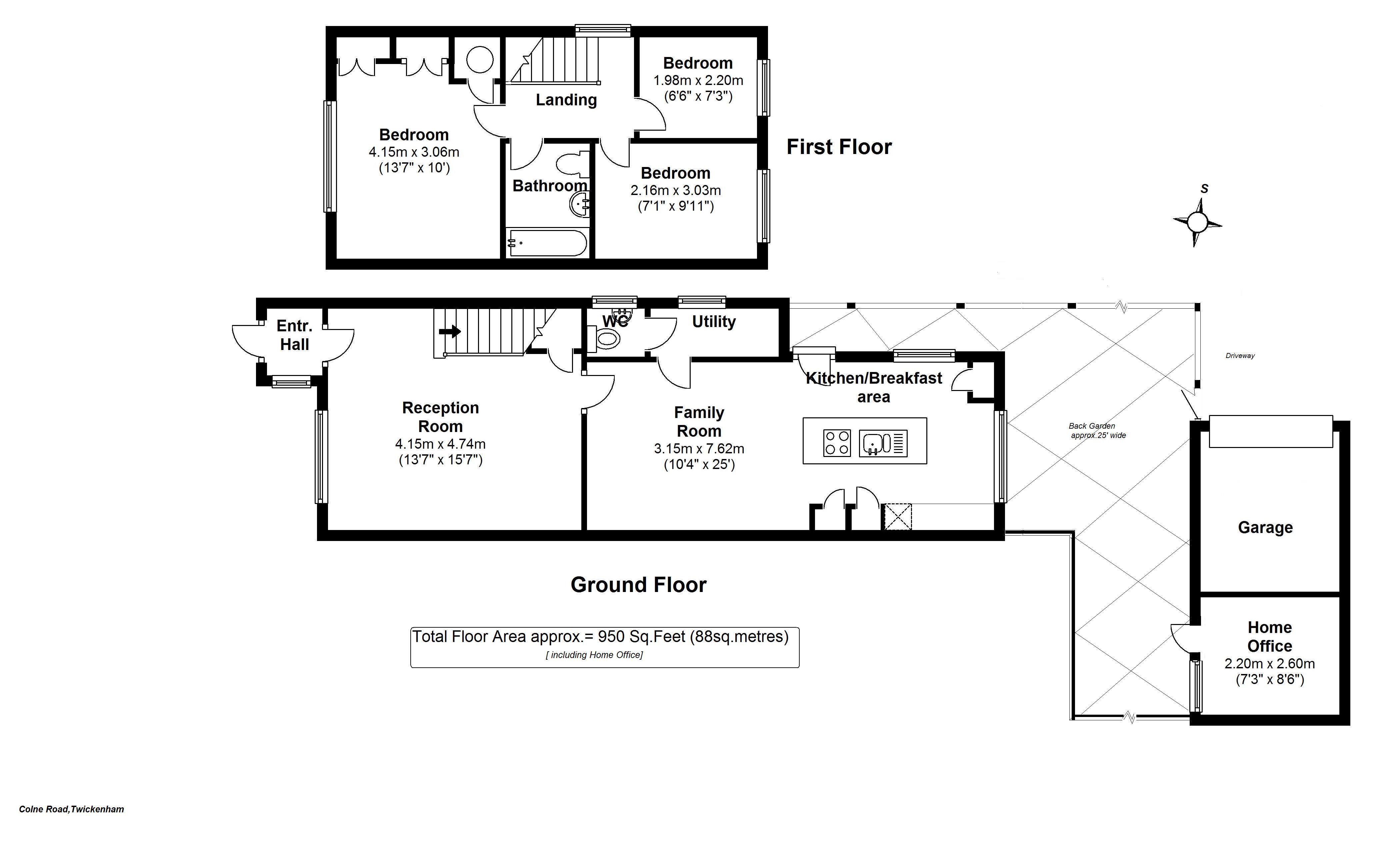 Floorplans For Colne Road, Twickenham