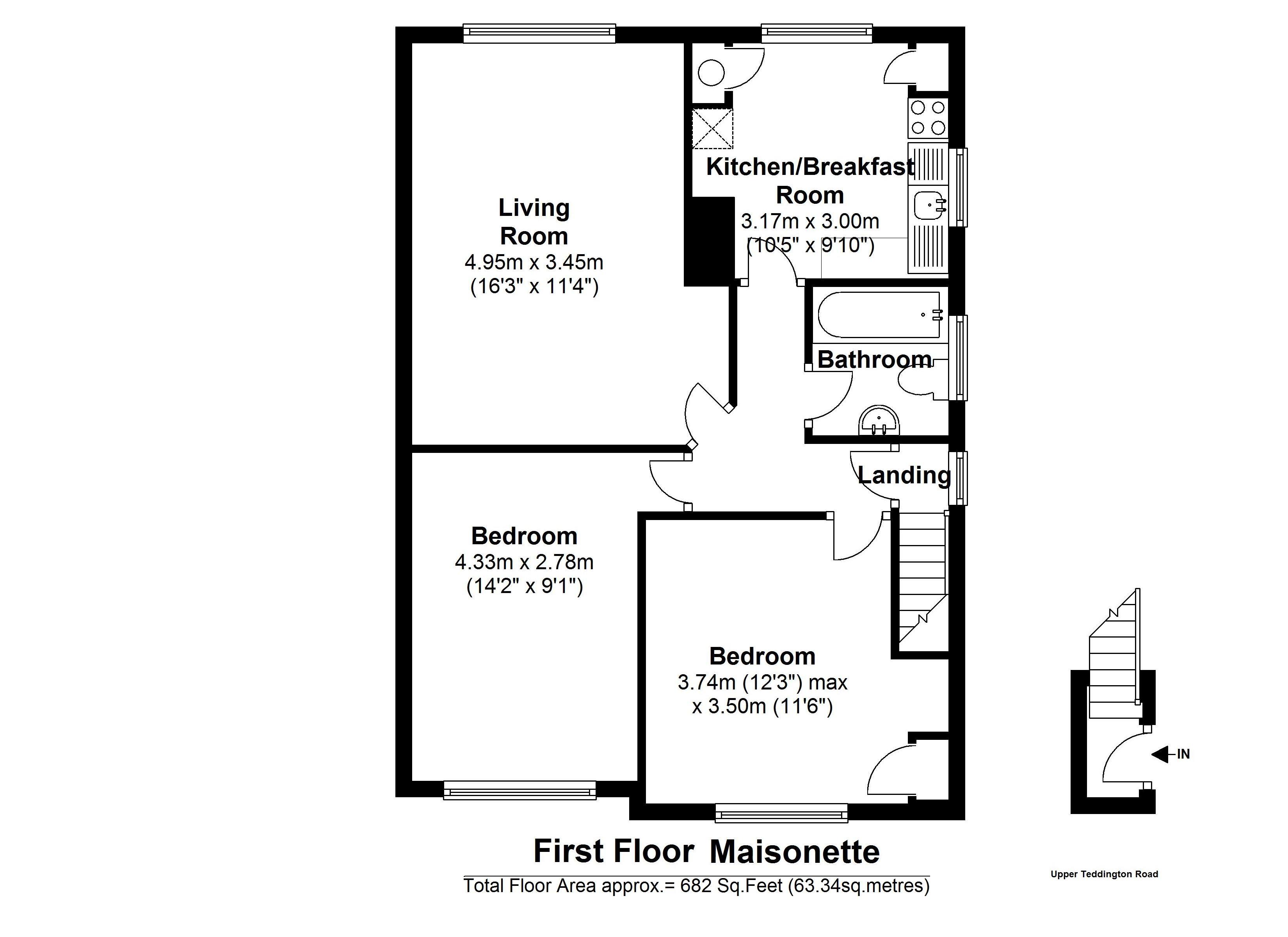 Floorplans For Upper Teddington Road, Teddington
