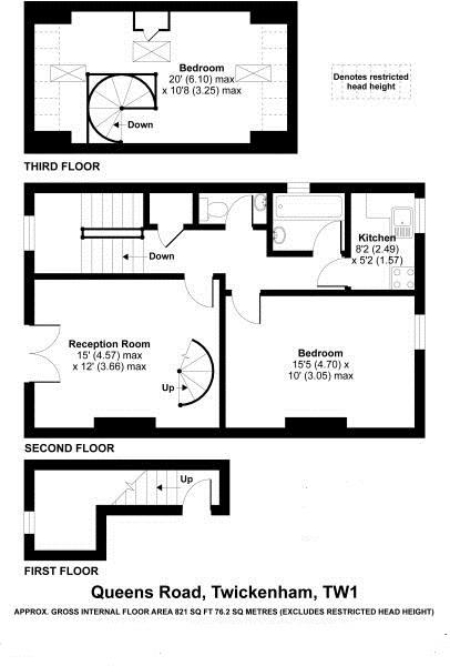 Floorplans For Queens Road, Twickenham