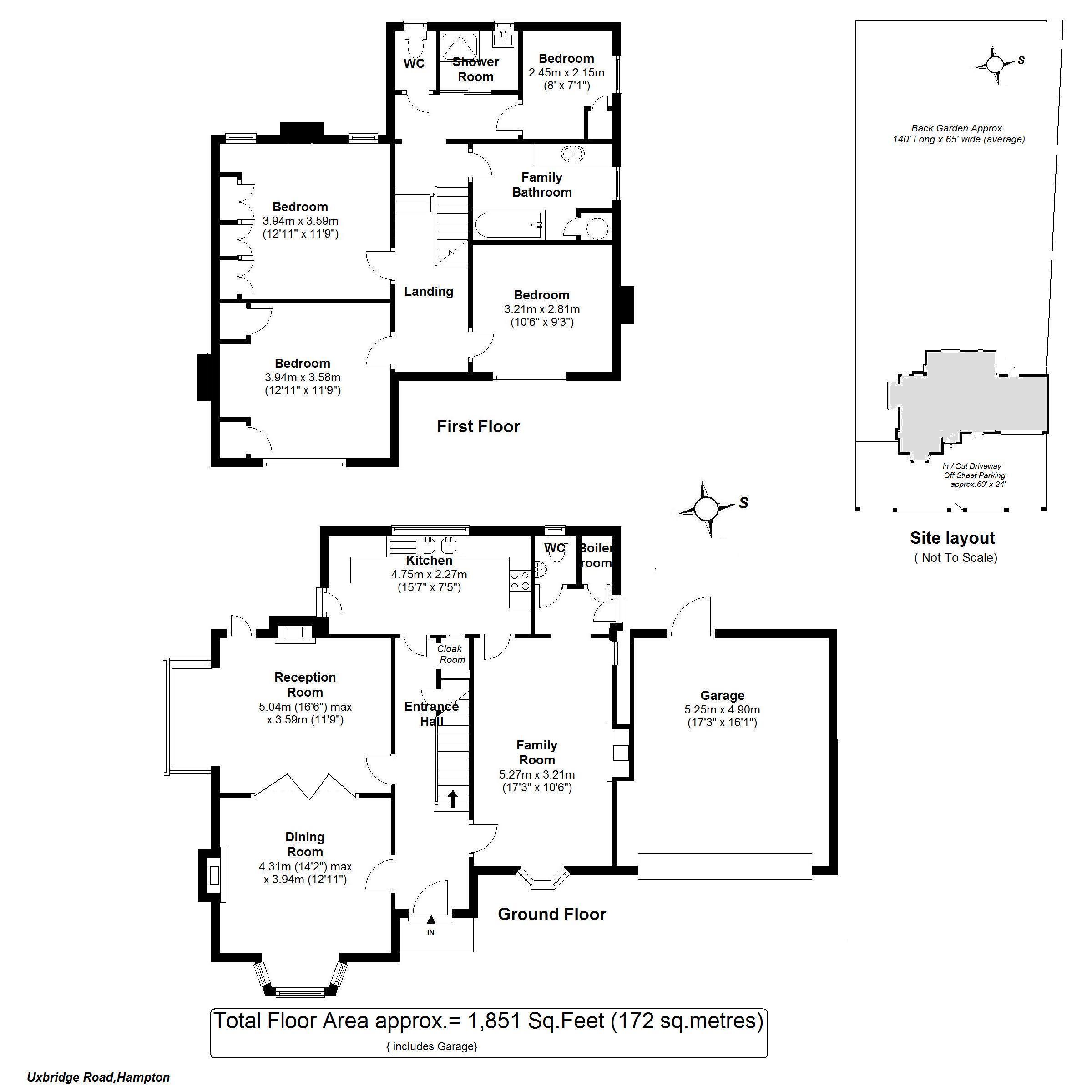 Floorplans For Uxbridge Road, Hampton Hill
