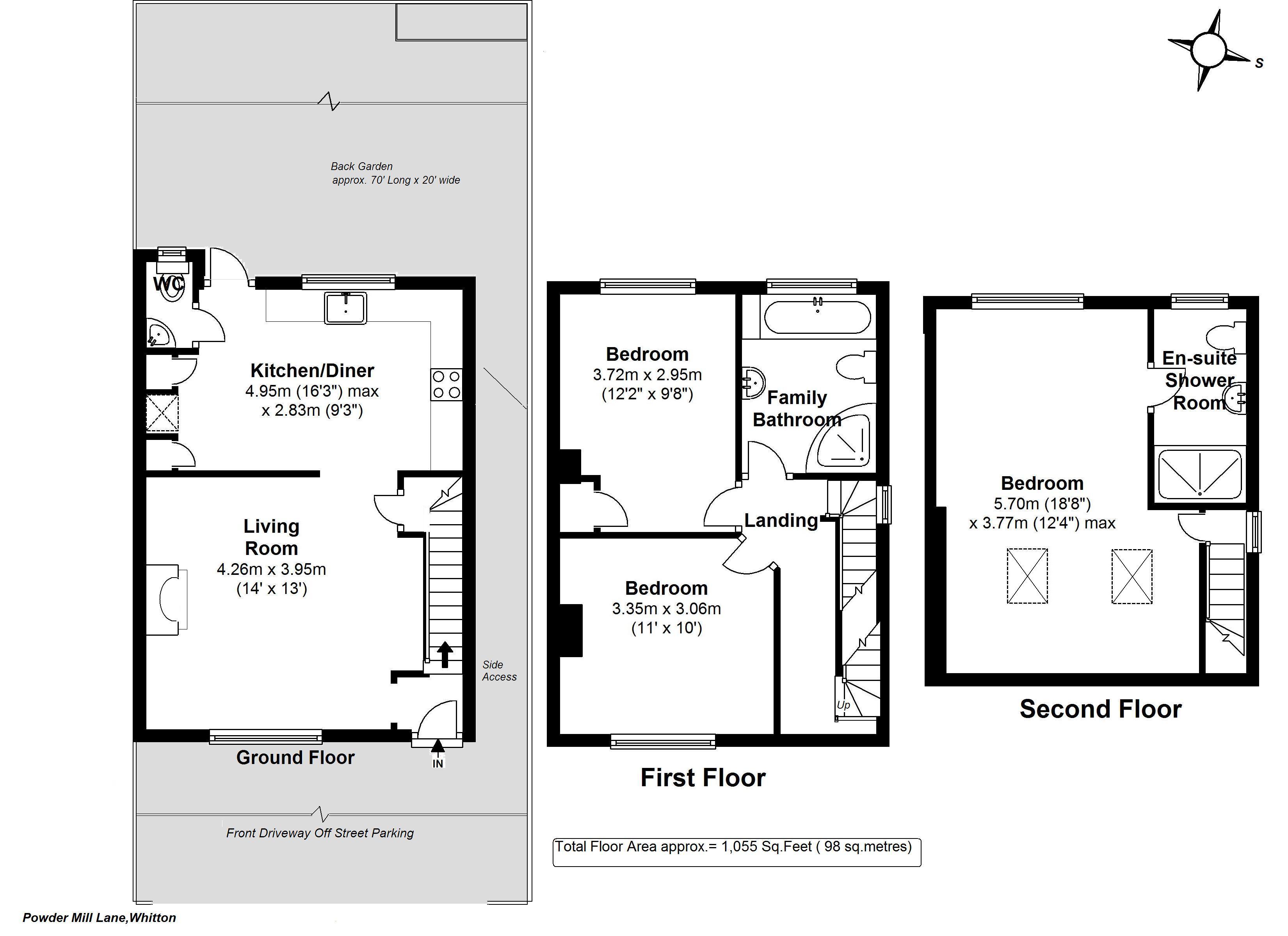 Floorplans For Powder Mill Lane, Twickenham