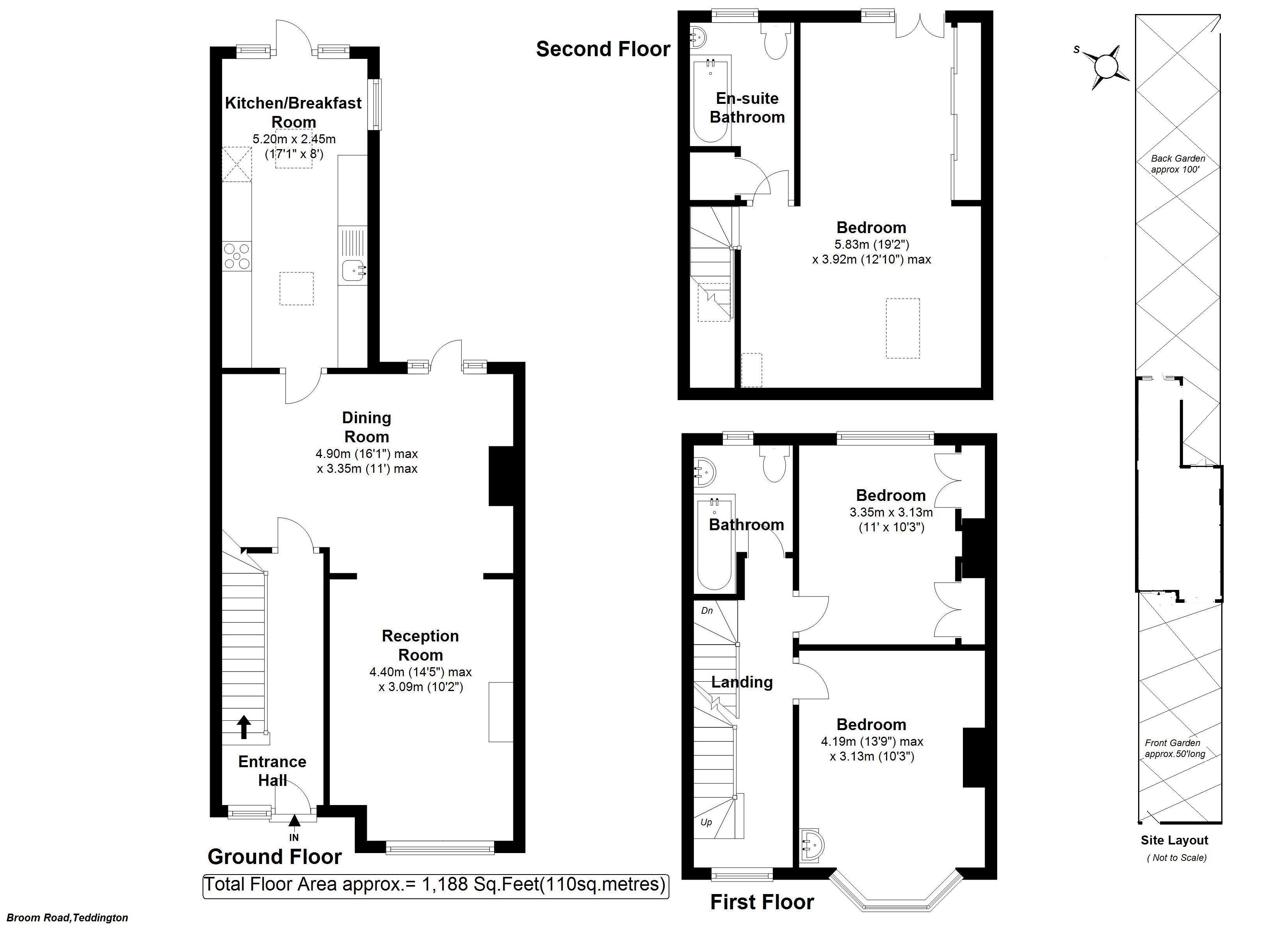 Floorplans For Broom Road, Teddington