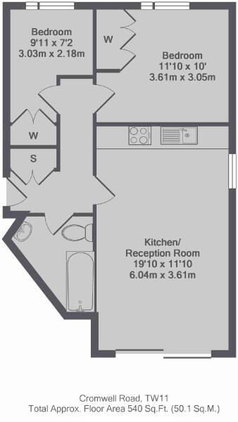 Floorplans For Cromwell Road, Teddington