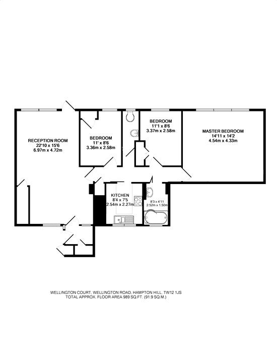 Floorplans For Wellington Road, Hampton Hill