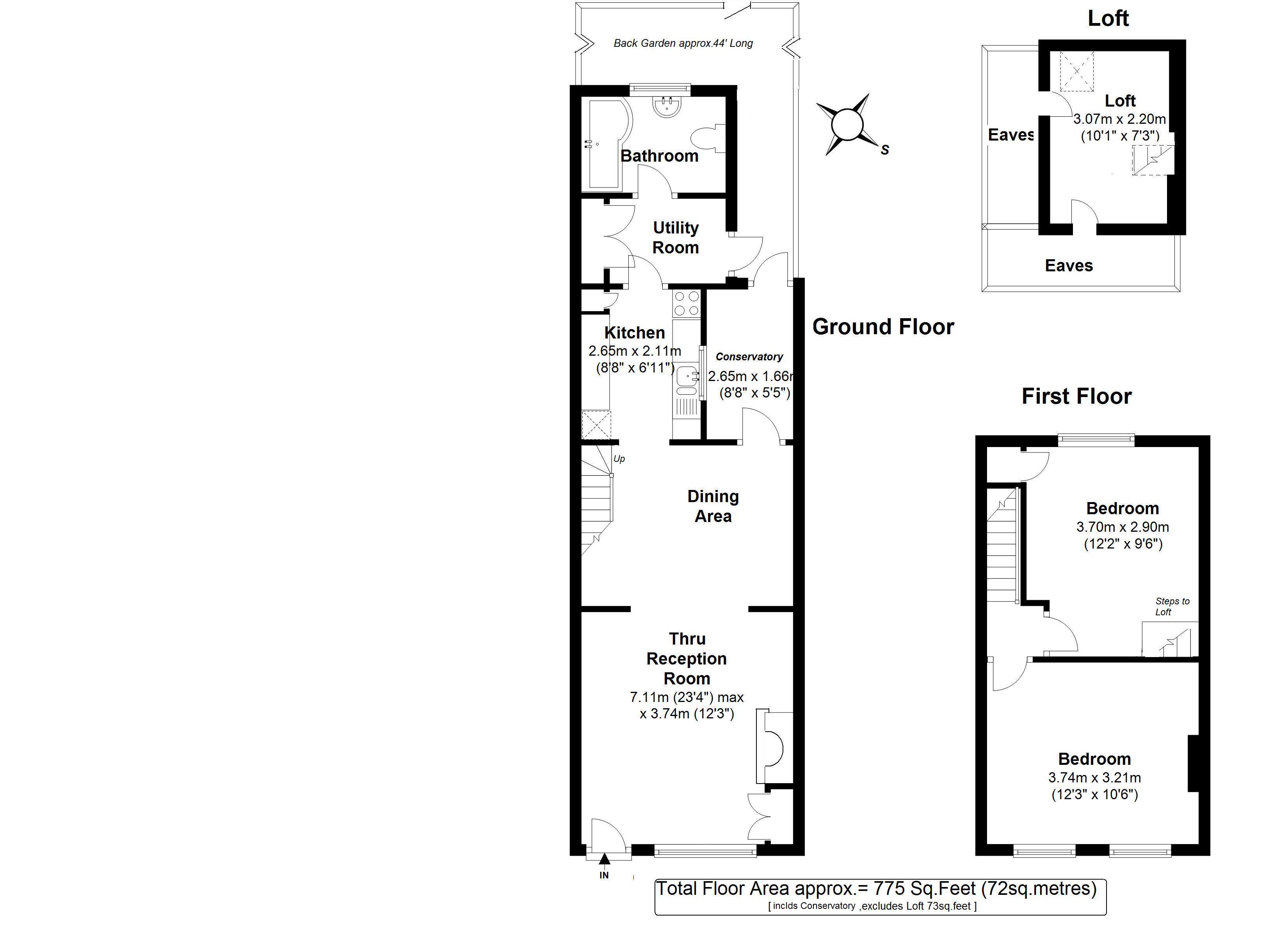 Floorplans For Fifth Cross Road, Twickenham