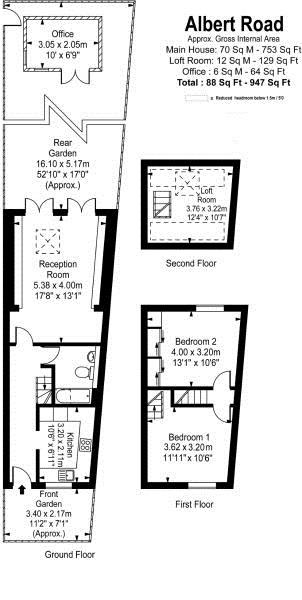 Floorplans For Albert Road, Twickenham