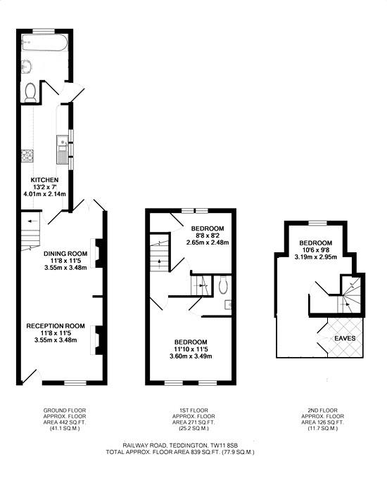 Floorplans For Railway Road, Teddington