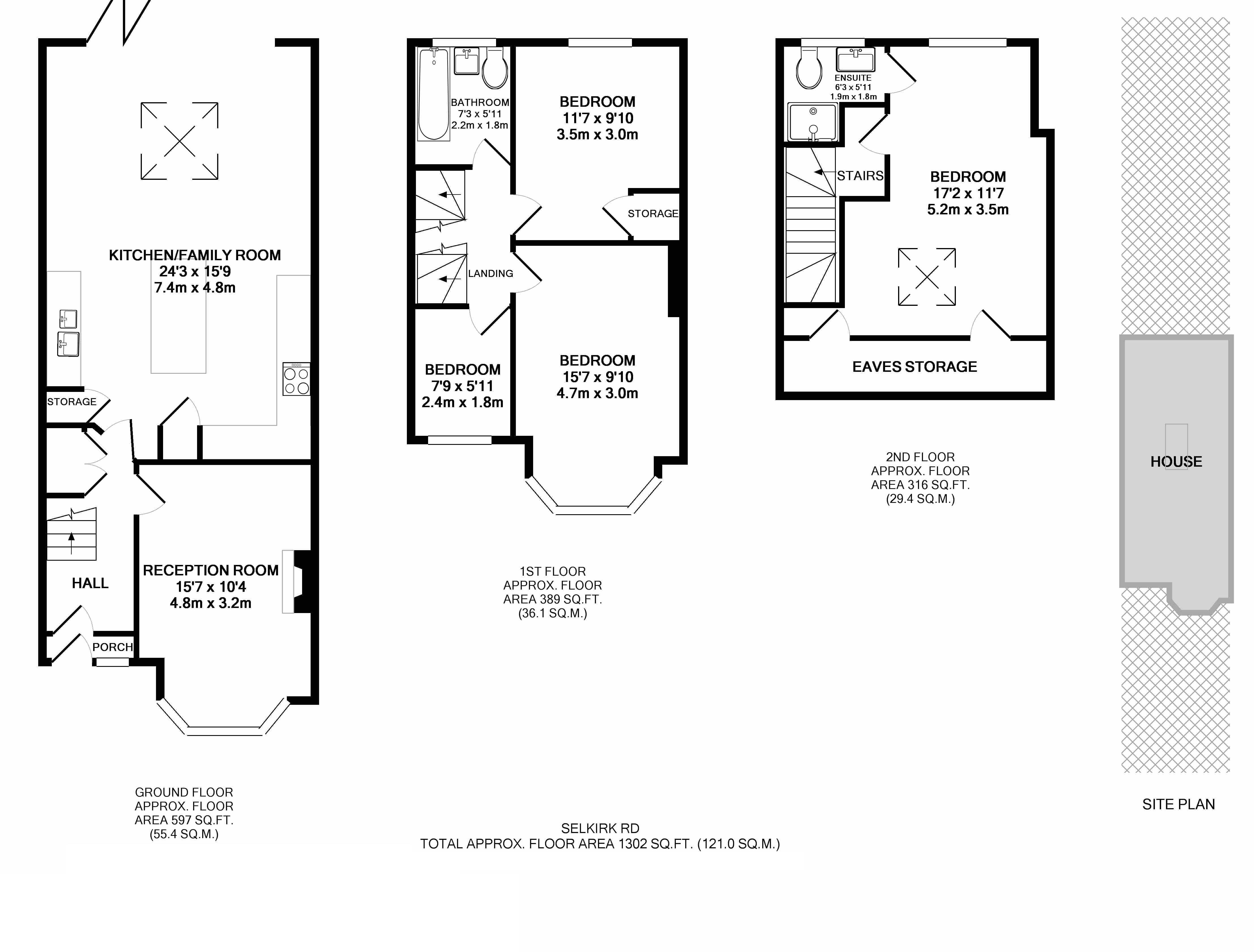 Floorplans For Selkirk Road, Twickenham