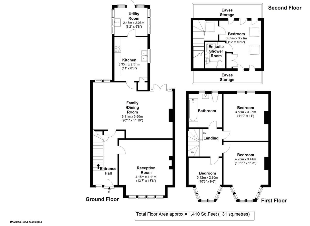 Floorplans For St Marks Road, Teddington