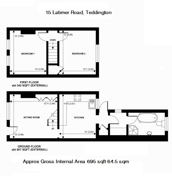 Floorplans For Latimer Road, Teddington