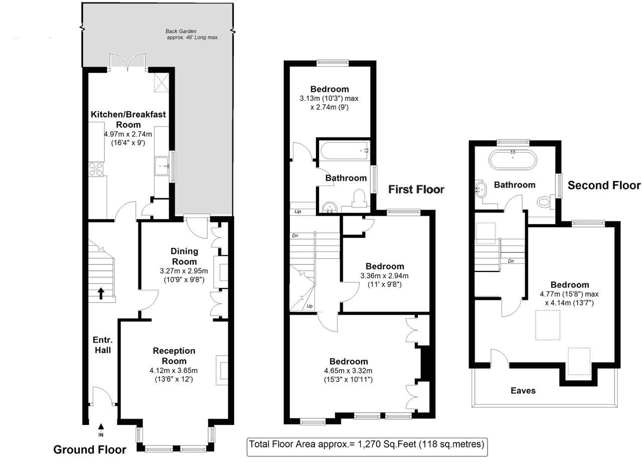 Floorplans For Connaught Road, Teddington