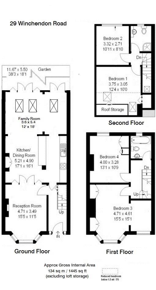 Floorplans For Winchendon Road, Teddington