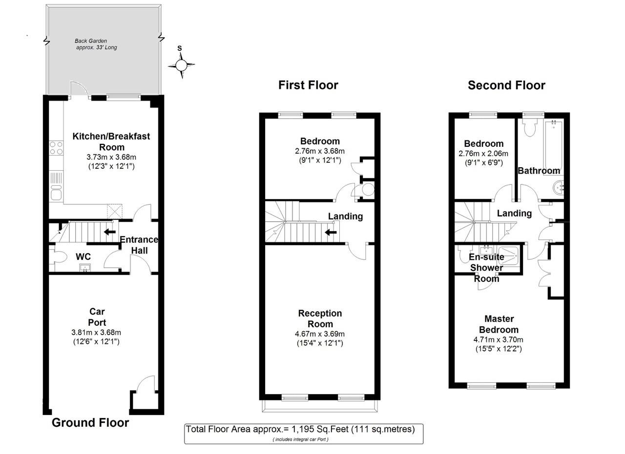 Floorplans For Park Crescent, Twickenham