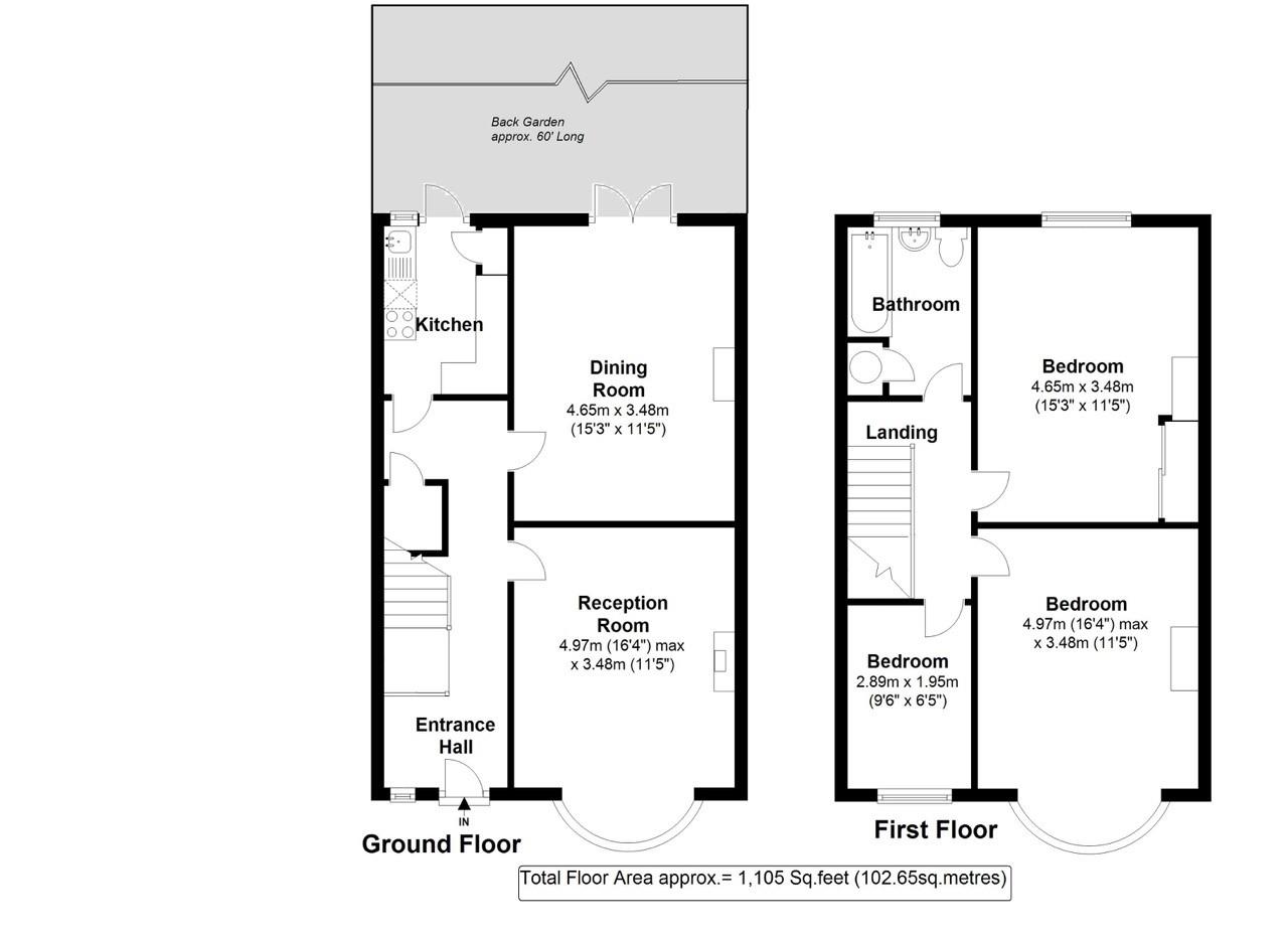 Floorplans For Cambridge Crescent, Teddington