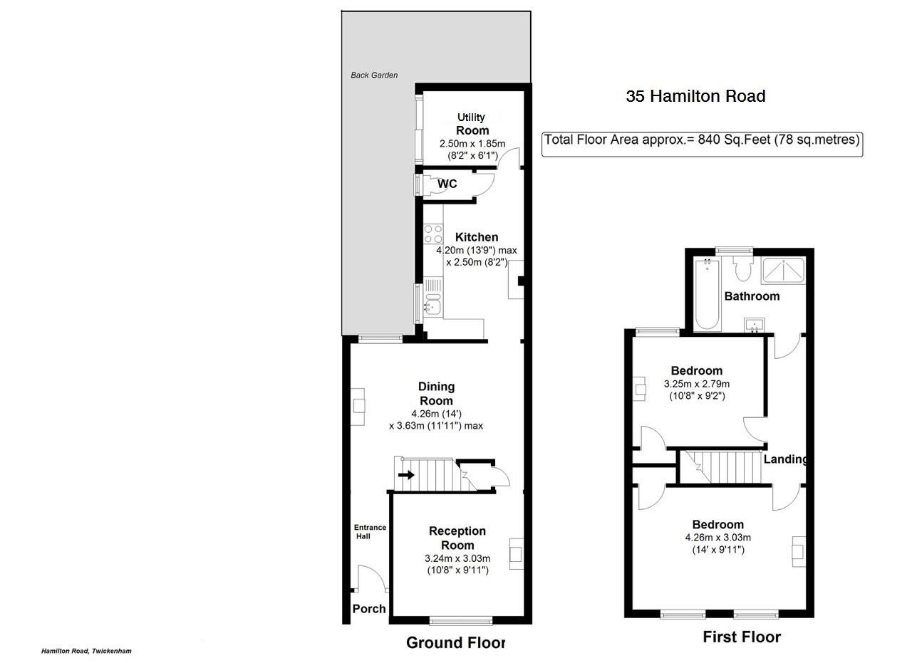Floorplans For Hamilton Road, Twickenham