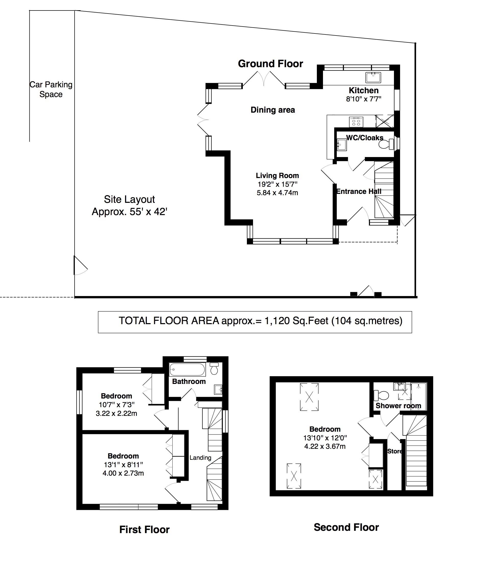 Floorplans For Walpole Road, Strawberry Hill