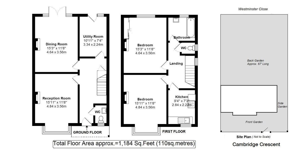 Floorplans For Cambridge Crescent, Teddington