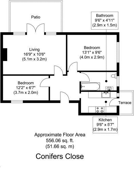 Floorplans For Conifers Close, Teddington