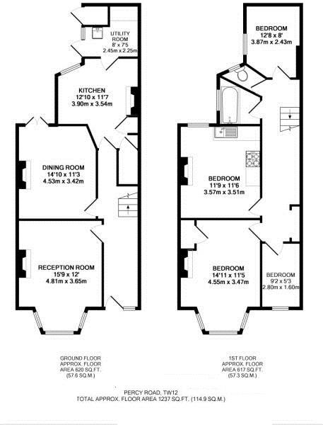 Floorplans For Percy Road, Hampton
