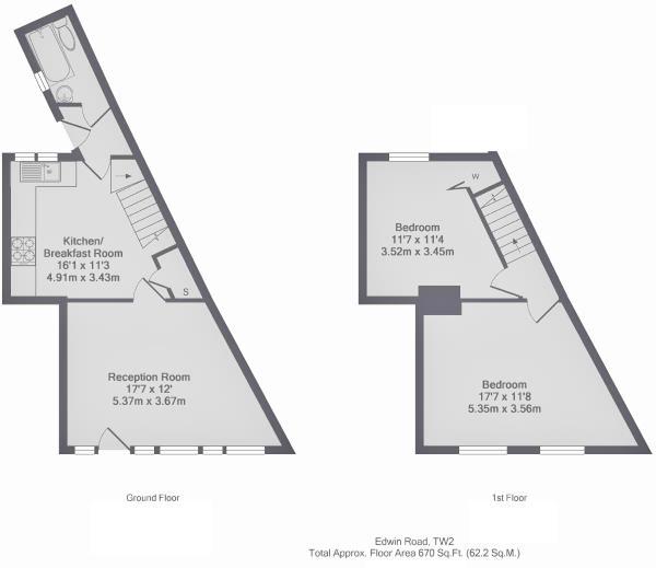 Floorplans For Edwin Road, Twickenham