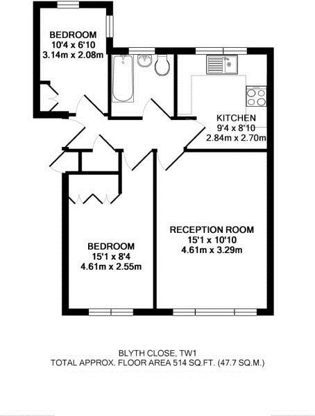 Floorplans For Blyth Close, Twickenham