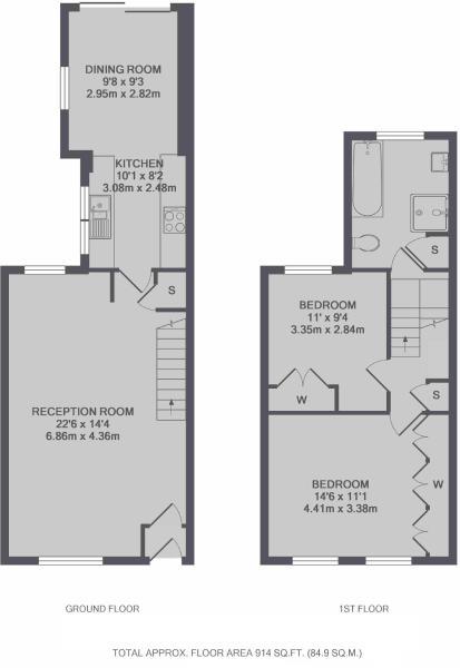 Floorplans For Grove Road, Twickenham