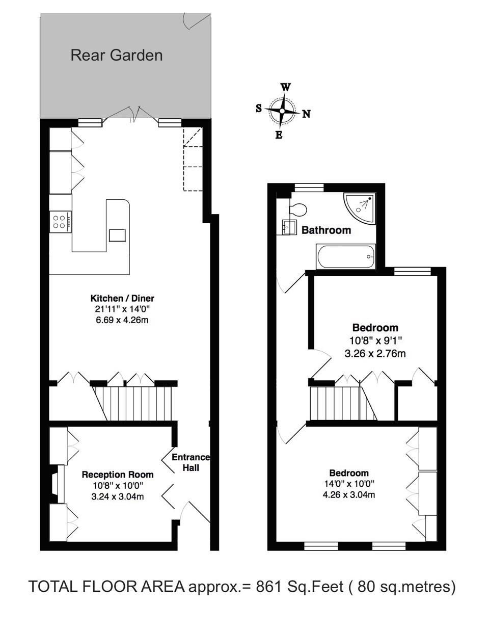 Floorplans For Hamilton Road, Twickenham