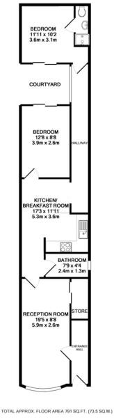 Floorplans For Elmtree Road, Teddington