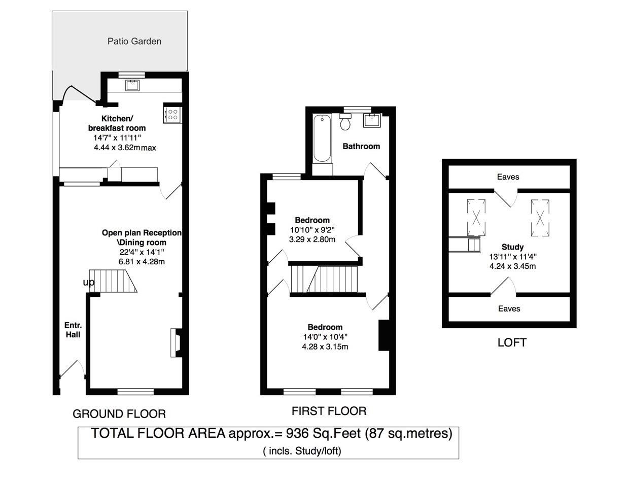 Floorplans For Warwick Road, Twickenham
