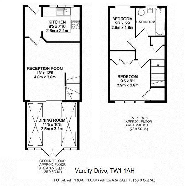 Floorplans For Varsity Drive, Twickenham