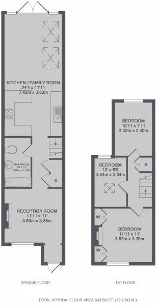 Floorplans For Fifth Cross Road, Twickenham