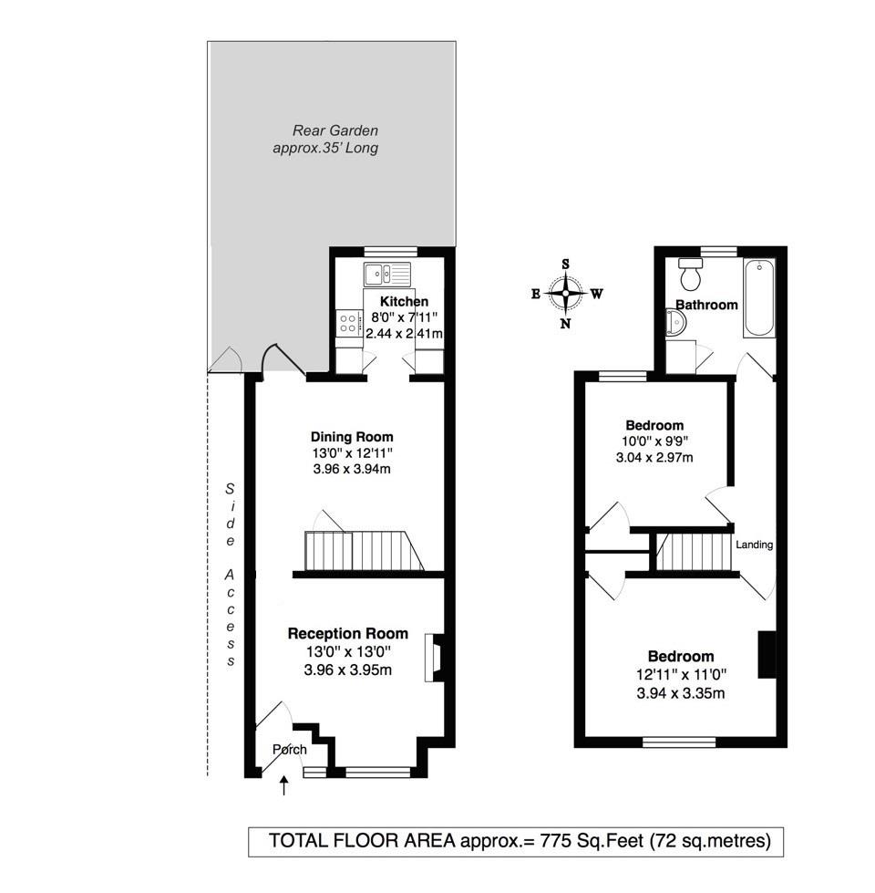 Floorplans For Shacklegate Lane, Teddington