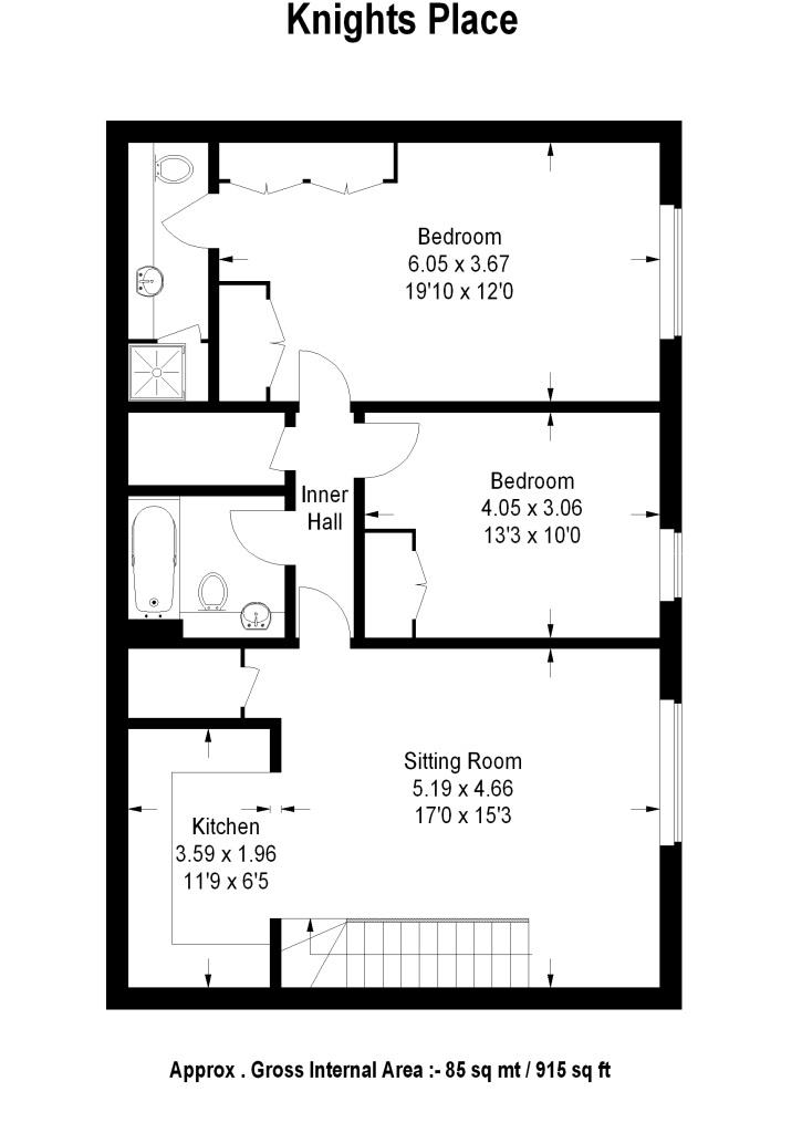 Floorplans For Knights Place, Twickenham