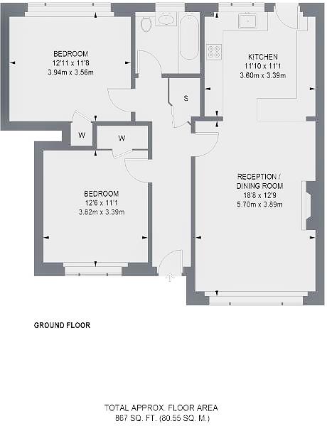 Floorplans For Vicarage Road, Hampton Wick