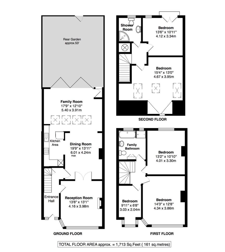 Floorplans For Tennyson Avenue, Twickenham