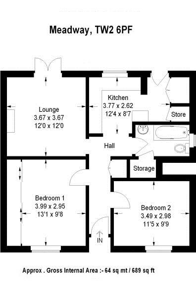 Floorplans For Meadway, Twickenham