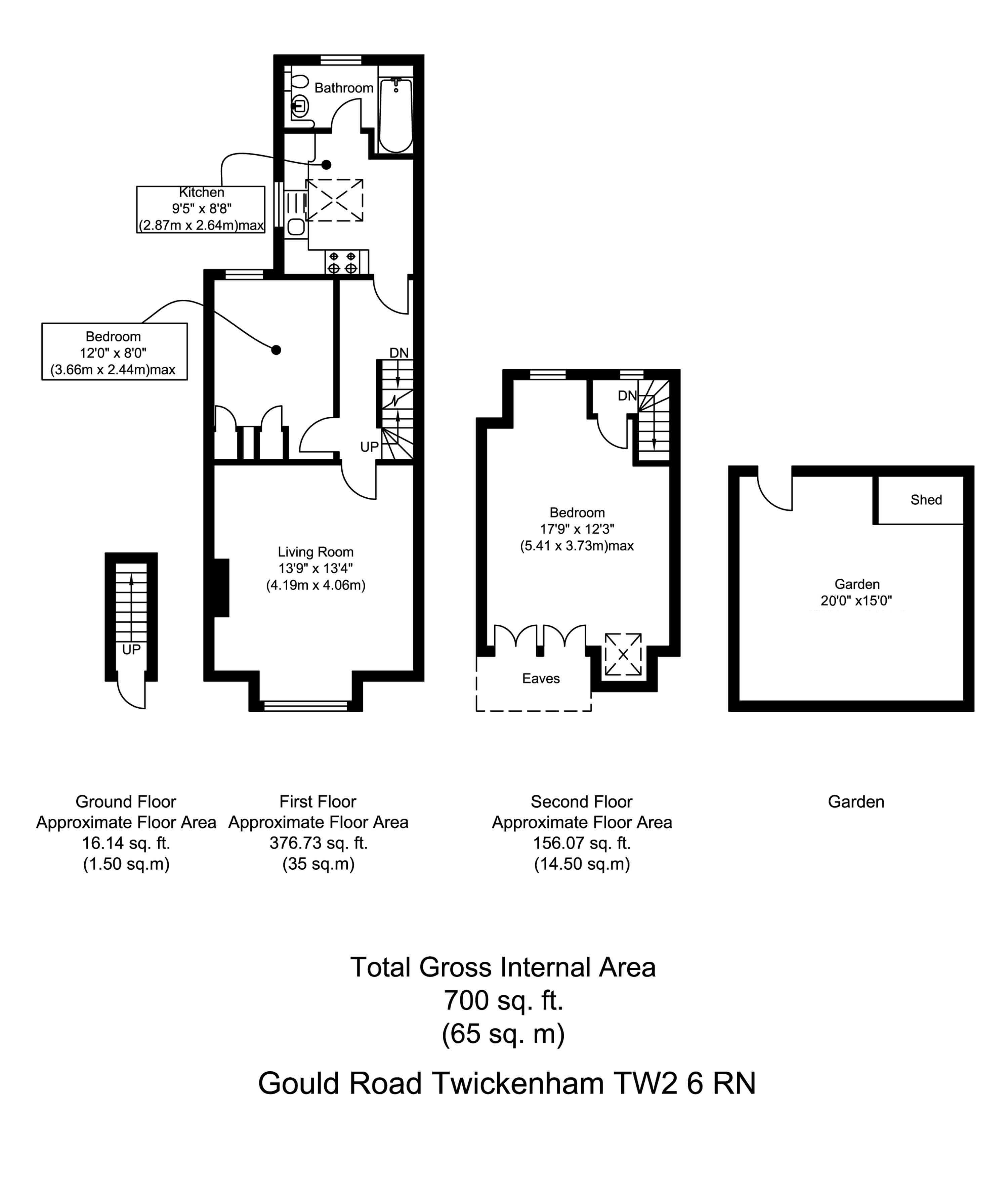 Floorplans For Gould Road, Twickenham